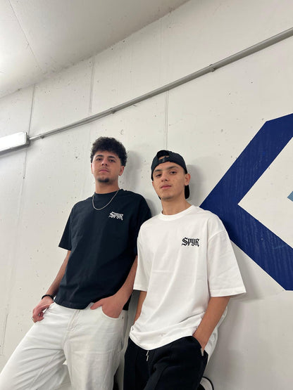 SPYR Oversized Long Fit T-Shirt – Black / White