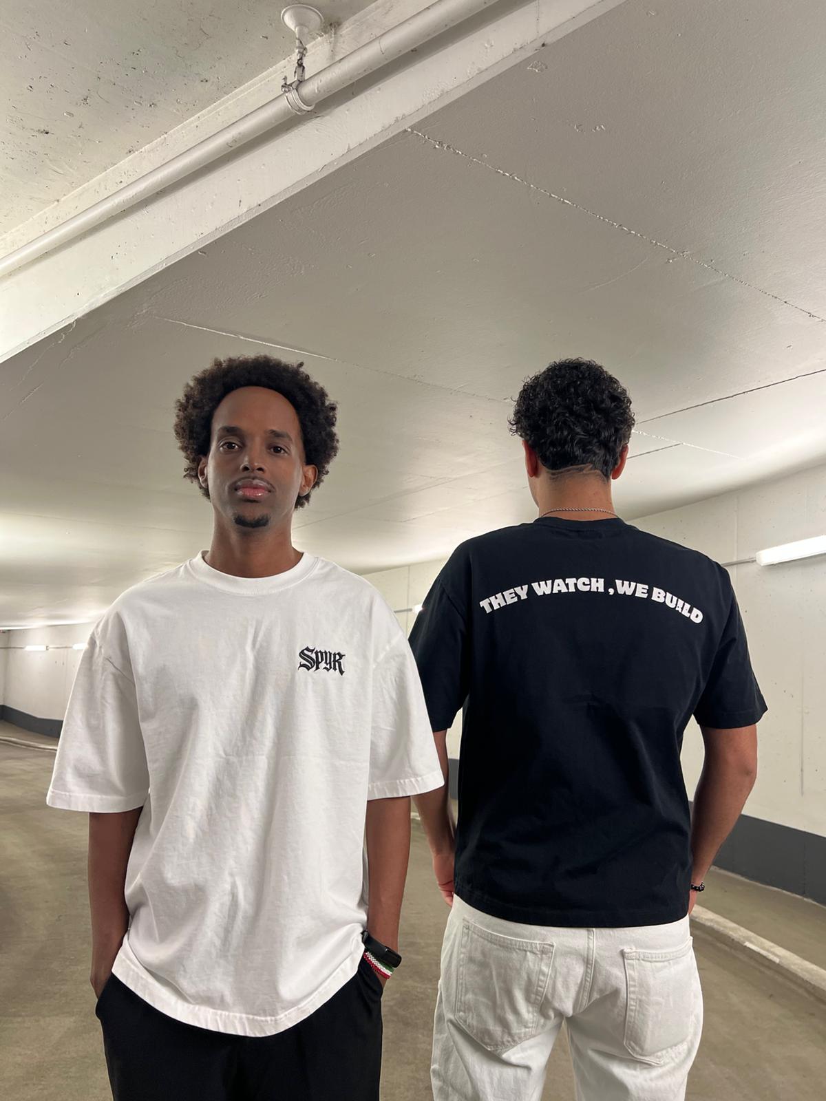 SPYR Oversized Long Fit T-Shirt – Black / White