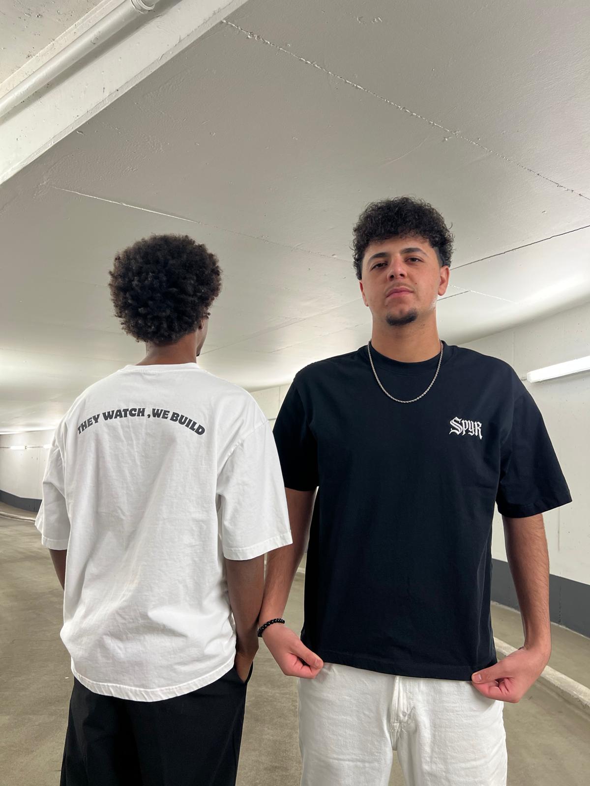 SPYR Oversized Long Fit T-Shirt – Black / White